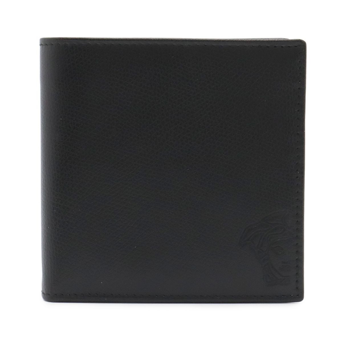 Versace Medusa Emboss Bifold Wallet Leather Nero Black