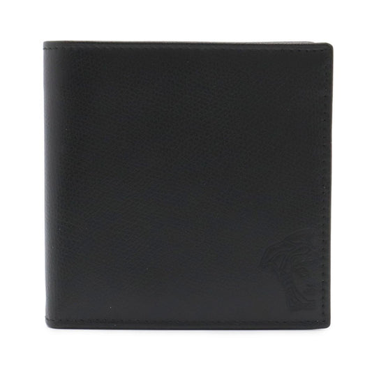 Versace Medusa Emboss Bifold Wallet Leather Nero Black