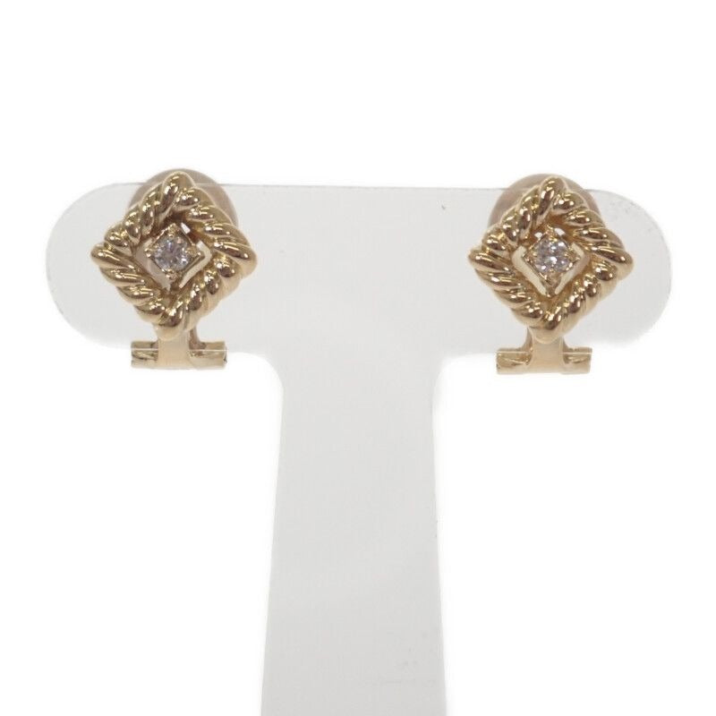Christian Dior Jewelry Earrings 18K Yellow Gold Diamond