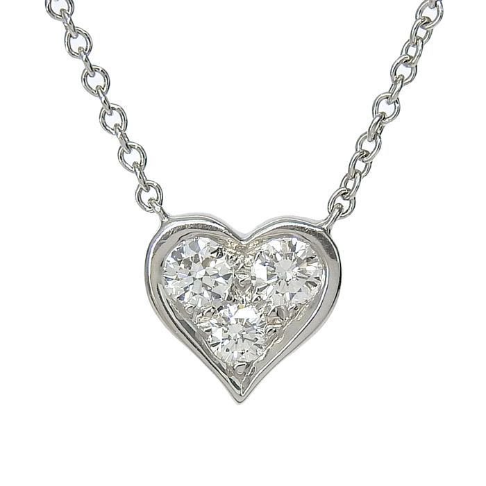 Tiffany & Co Tiffany & Co Sentimental Heart Diamond Necklace Pt950 Platinum