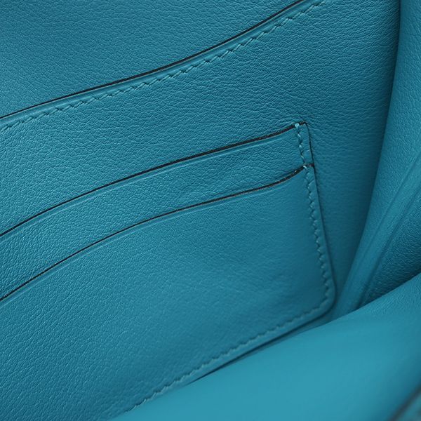 Hermes Shoulder Bag Mini Convoyeur Vosuift Turquoise Silver Hardware Blue