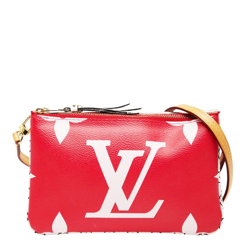 Louis Vuitton Monogram Giant Pochette Double Zip Crossbody Shoulder Bag M67561