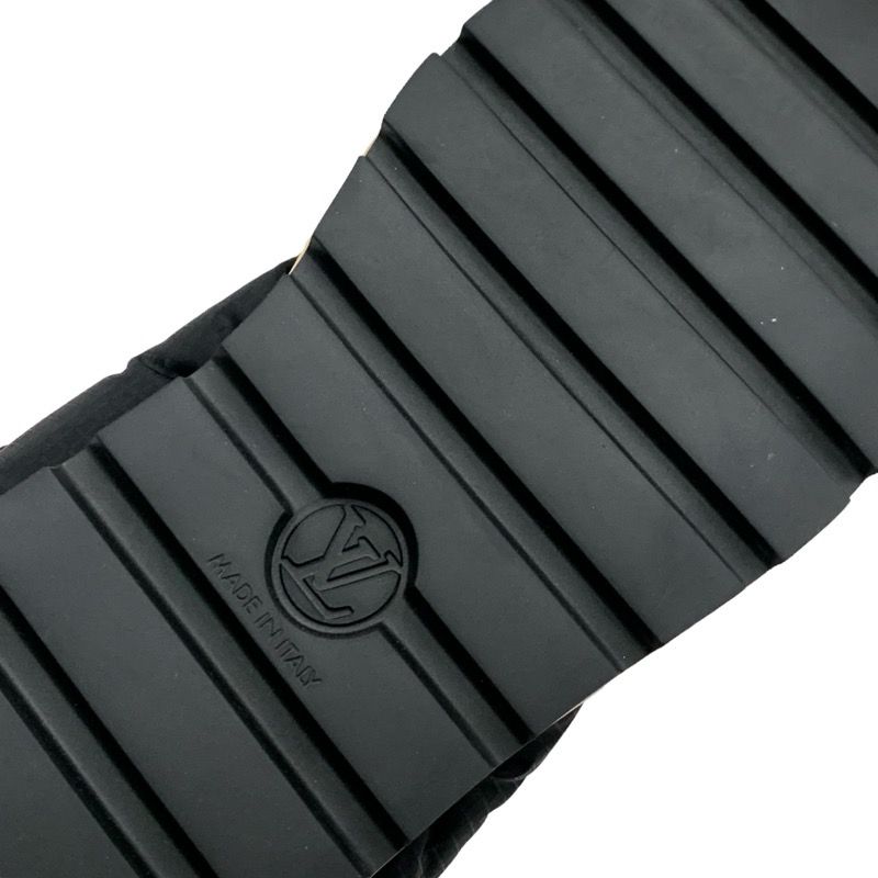 Louis Vuitton Pillow Line Monogram Boots Short Boots Shoes Nylon Black Brown