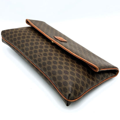 Celine DM91 Clutch Bag Second Bag Pouch Macadam PVC Leather Brown Ladies Men