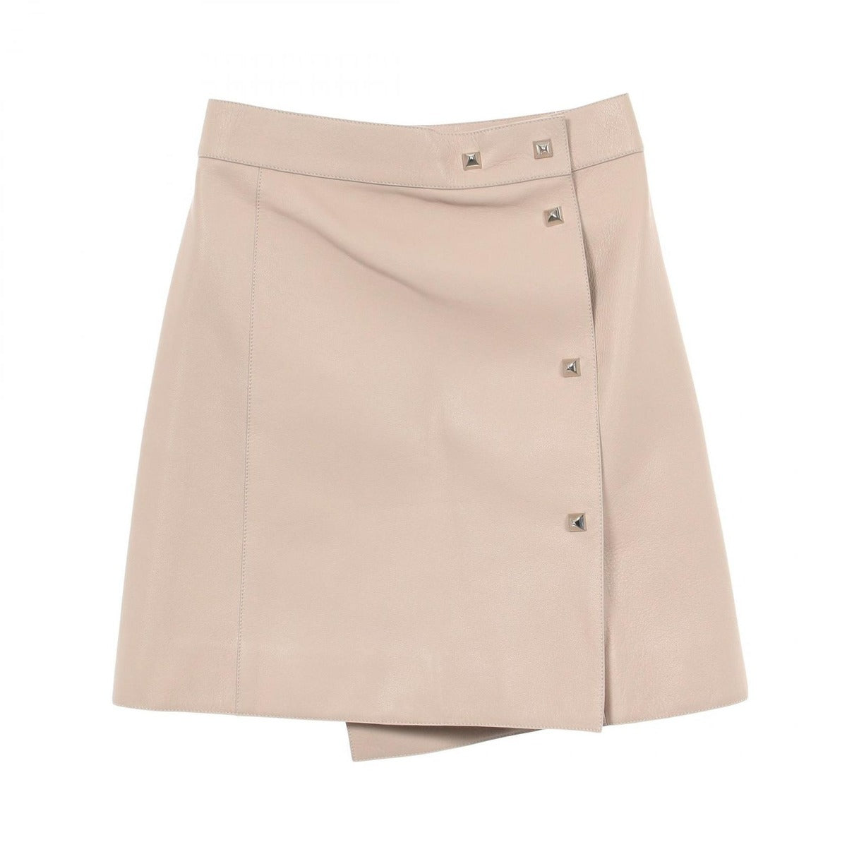 Hermes Skirt Leather Pink 34