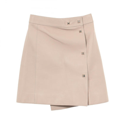 Hermes Skirt Leather Pink 34