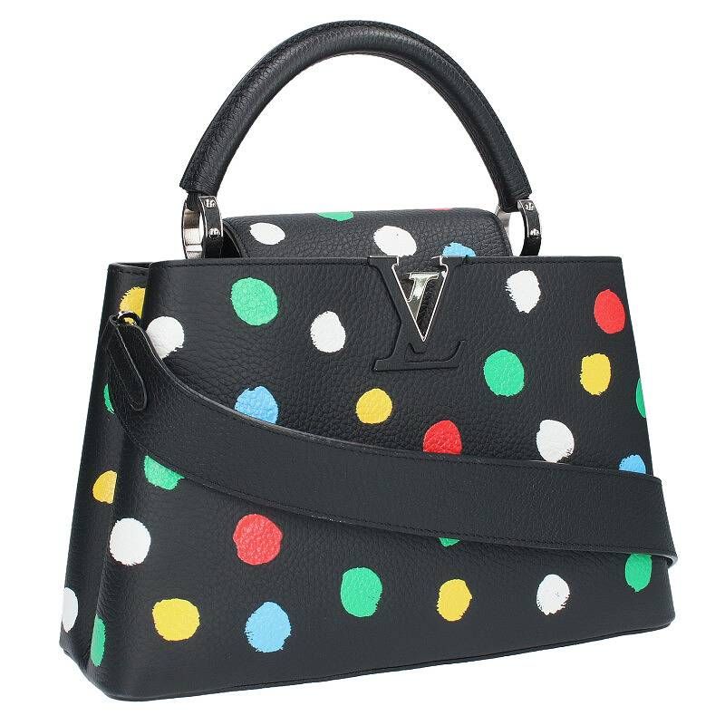 Louis Vuitton X Yayoi Kusama M21663 Capucines MM 2WAY Dotted Allover Handbag