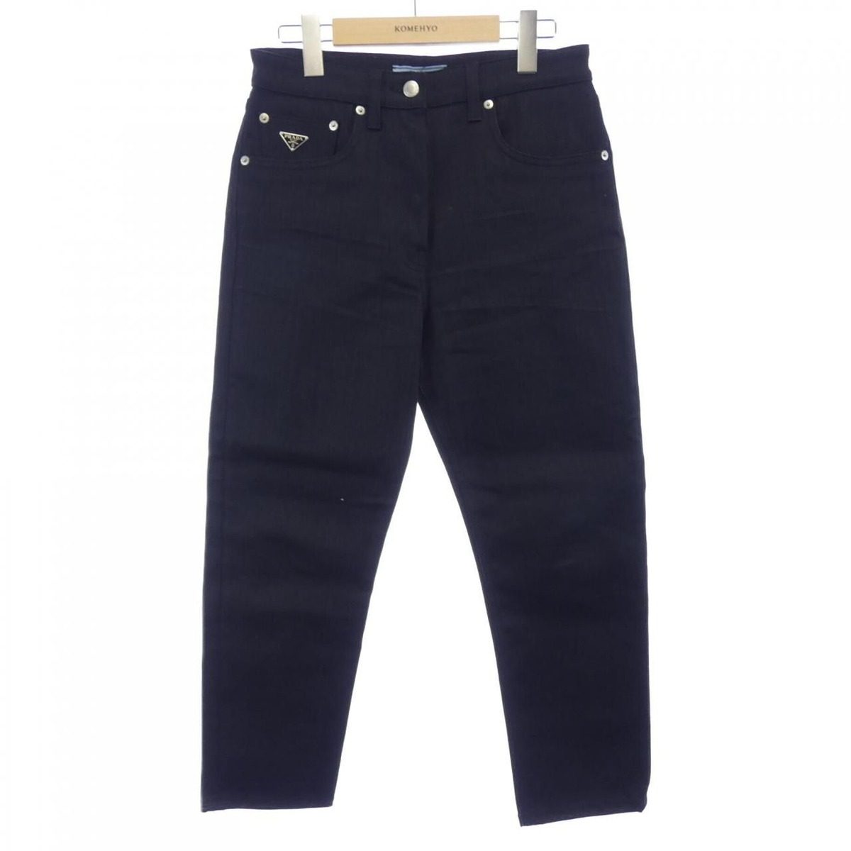 Prada Stretch Denim 5 Pocket Jeans Triangle Logo
