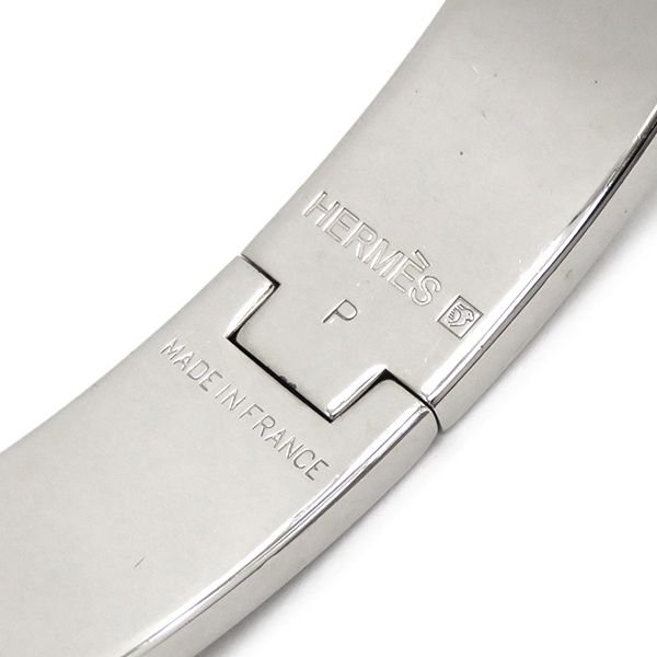 Hermes Bracelet Click H PM Metal Enamel Blue and Silver Hardware H Bracelet