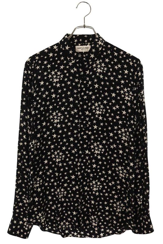 Saint Laurent Paris 376934 Y310p Long Sleeve Shirt With Star Pattern Men 38