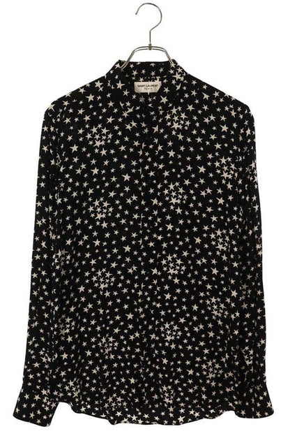 Saint Laurent Paris 376934 Y310p Long Sleeve Shirt With Star Pattern Men 38