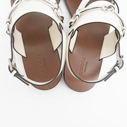Gucci Sandals Bit White Dark Brown Size 37 1 2 Women's Apparel Women's