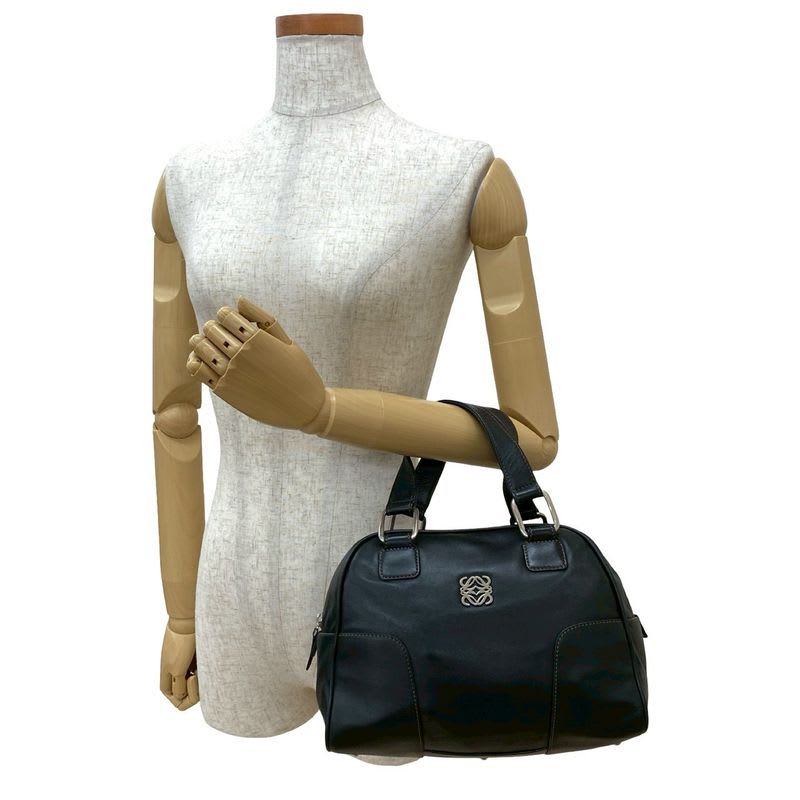 Loewe Anagram Logo Silver Hardware Stitch Leather Handbag Mini