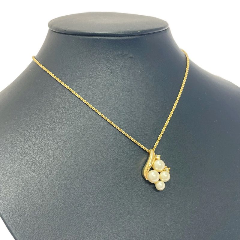 Christian Dior GP Faux Pearl Necklace Women's Gold 448225 Necklace