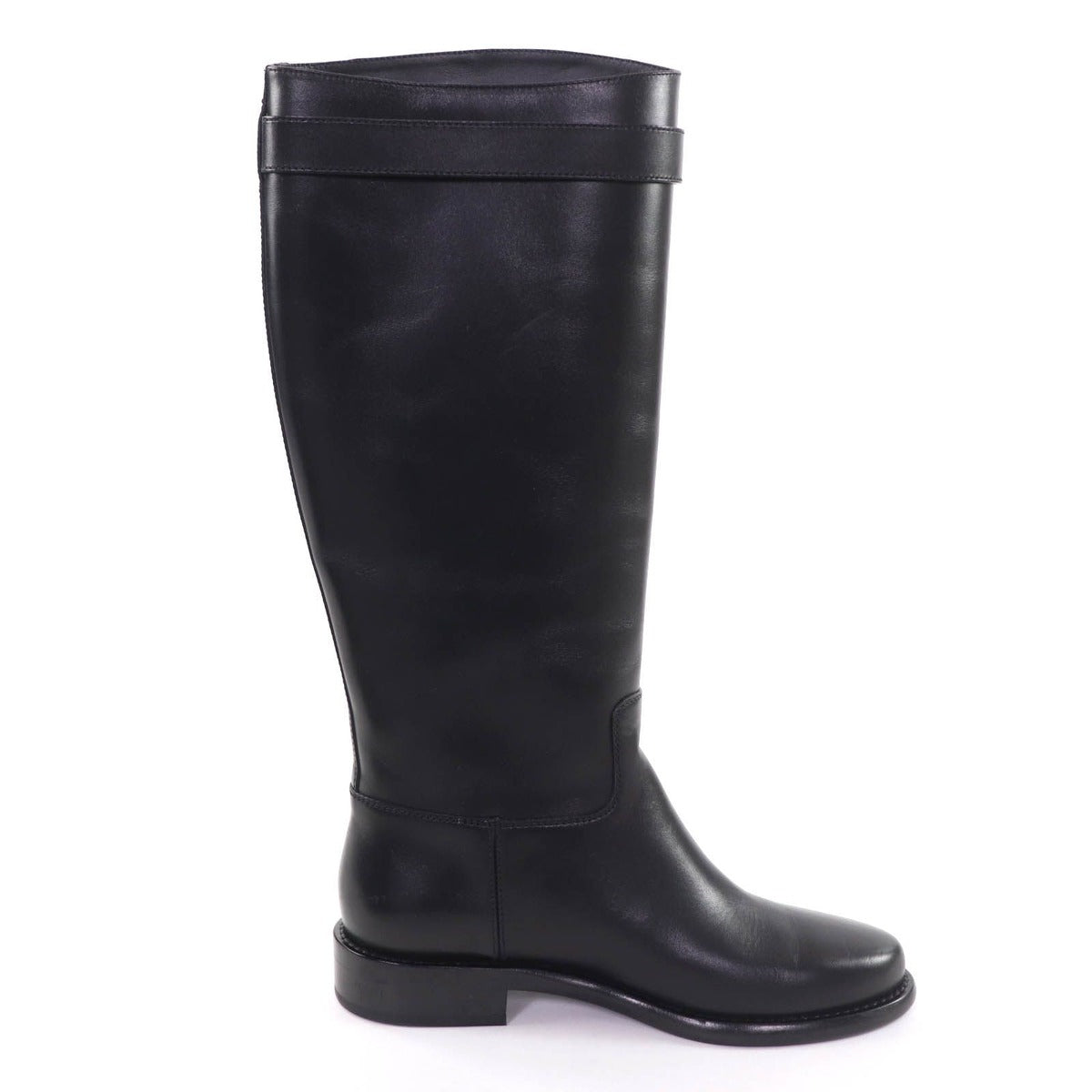 Louis Vuitton West Side Line LV Logo Leather Long Boots Black 36 — view 5