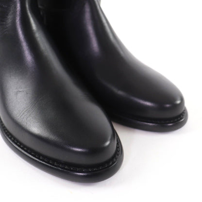 Louis Vuitton West Side Line LV Logo Leather Long Boots Black 36 — view 7