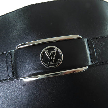 Louis Vuitton West Side Line LV Logo Leather Long Boots Black 36 — view 8