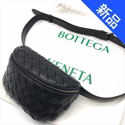 Bottega Veneta Belt Bag Waist Pouch Bag With Key Ring Black