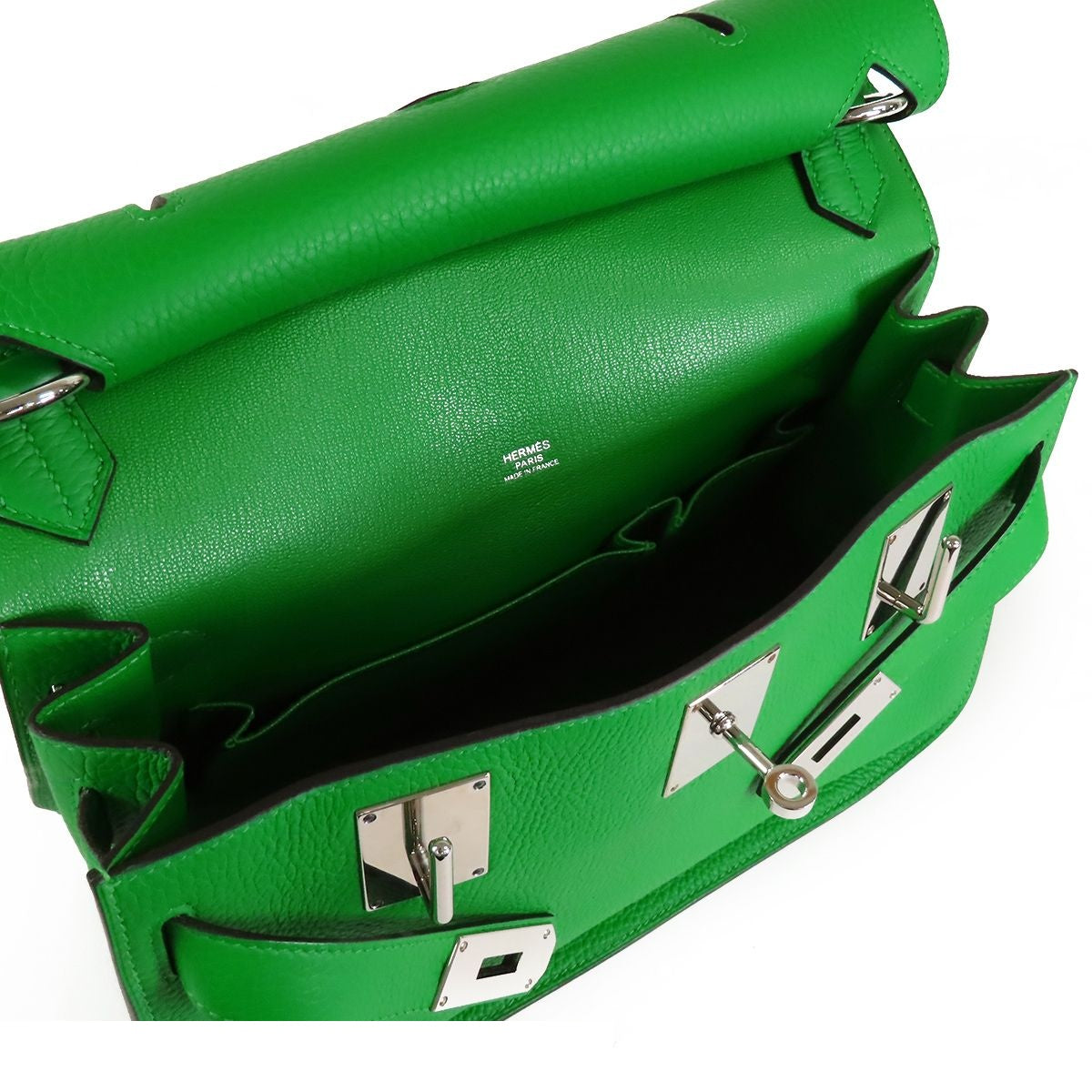 Hermes Jypsiere 31 Bamboo Silver Taurillon — view 5
