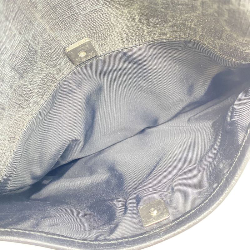 Gucci 162905 Shoulder Bag GG Supreme PVC Leather Black Ladies Men Fashion