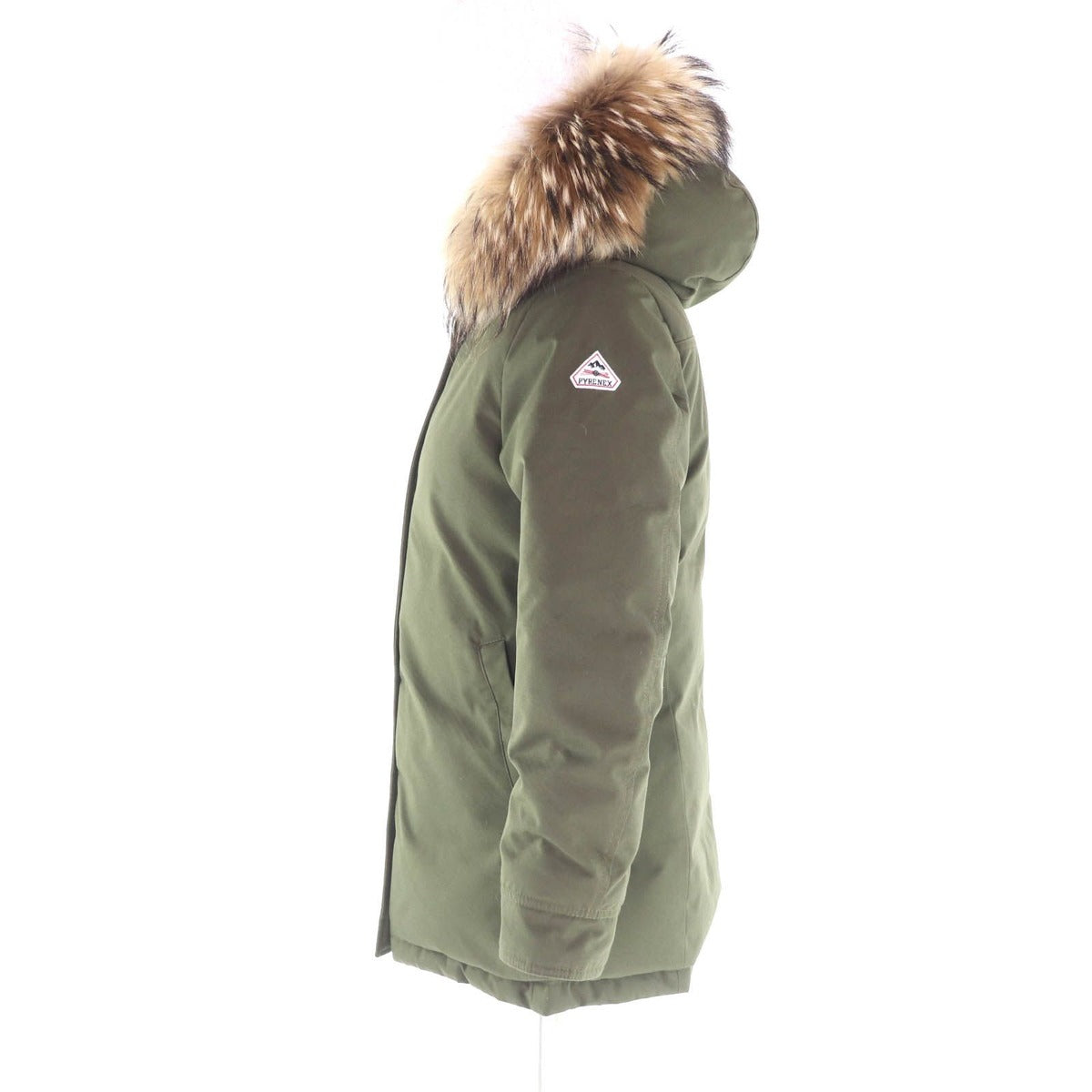 Bvlgari Pyrenex Bordeaux Rack on Fur Hood with Logo Patch Tailored Down Coat — view 2