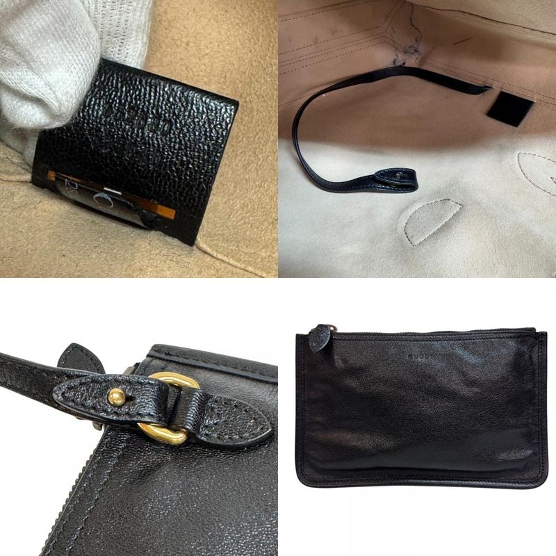 Gucci 652680 GG Marmont Tote Bag Cabasn Brand Shoulder Black Women's