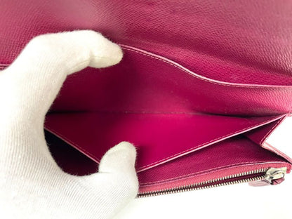 Louis Vuitton Epi Portefeuille Emilie Zipper Long Wallet M60851 Bordeaux Made