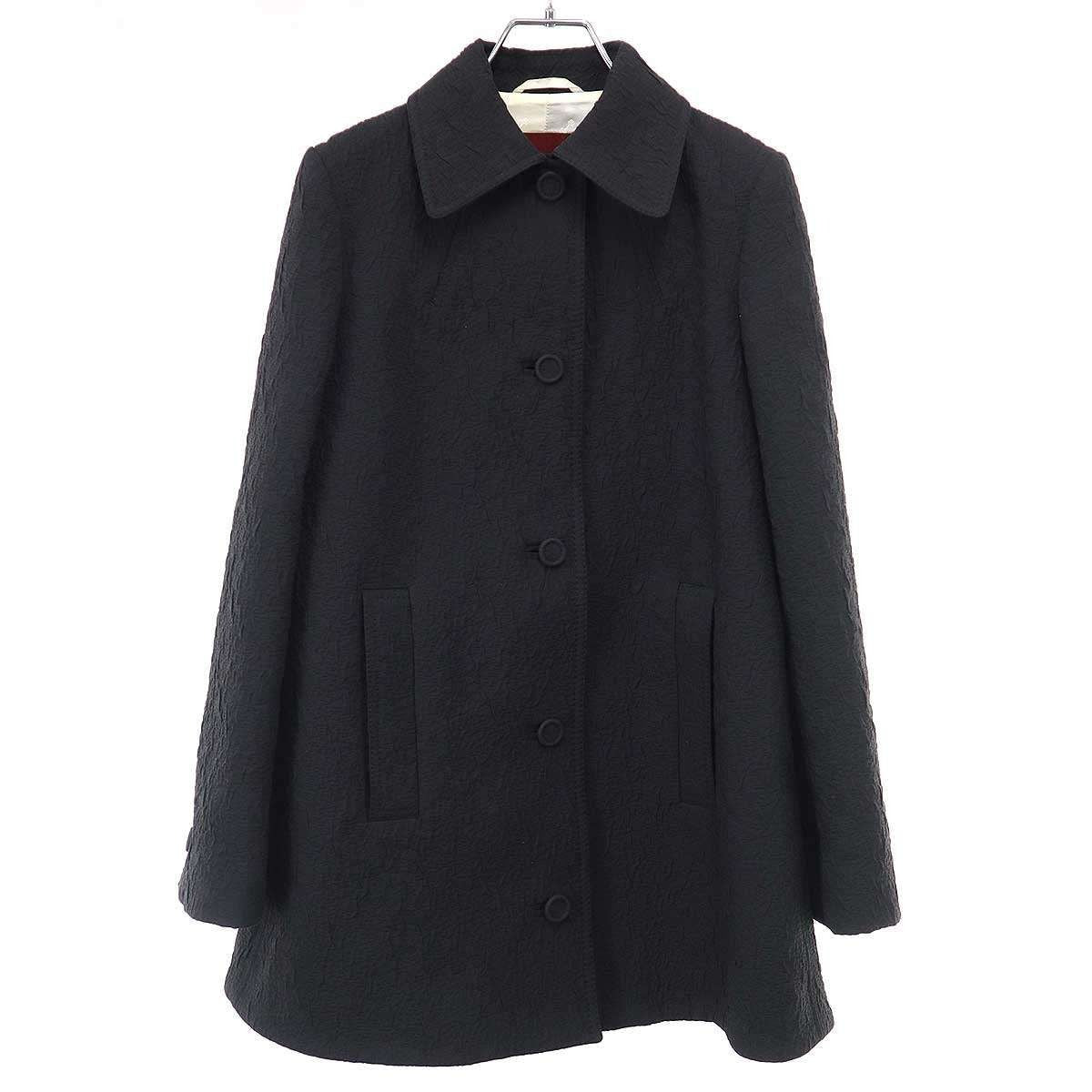 Gucci Textured Coat Black 38