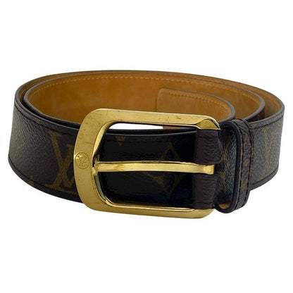 Louis Vuitton M6919 Ct0065 Belt Santure Ellipse Monogram Canvas Brown Gold Logo
