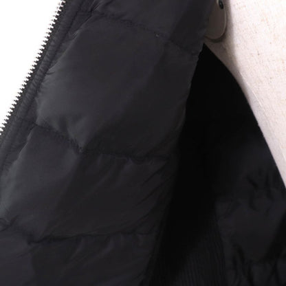 Prada 290545 Triangle Logo Zip Up Down Jacket Outerwear Black 42 Women