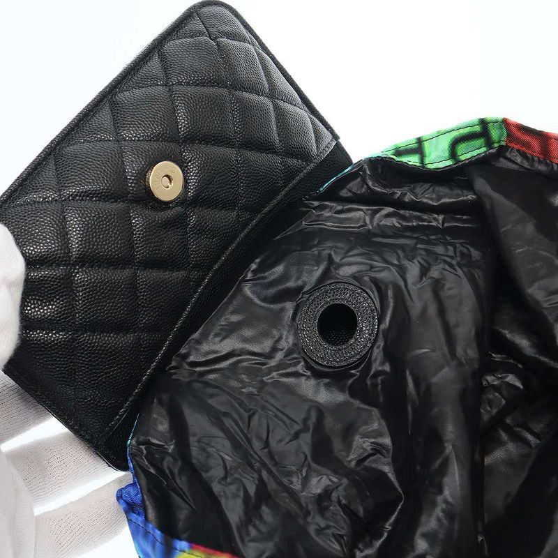 Chanel 21ss Caviar Skin&nylon 2way Bag Caviar Skin Nylon Shoulder Tote Bag