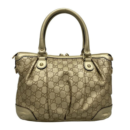 Gucci Handbag Sookie Stripe Line 247902 Gold Leather