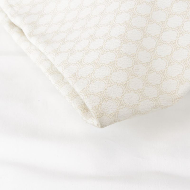 Celine Macadam Pattern Tote Bag Canvas Ladies White Blazon Engraved Logo