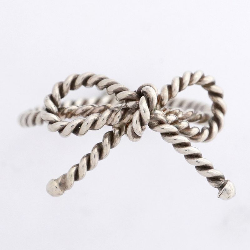 Tiffany & Co Ring With Twisted Ribbon Silver 925 Size 11 Ladies