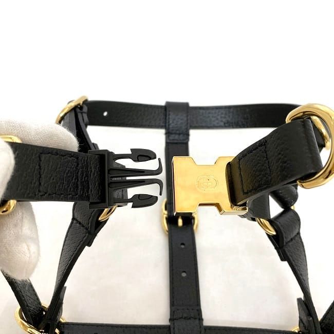 Gucci Harness Black Interlocking 692963 Never Used