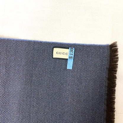 Gucci Shawl Navy Brown Hysteria
