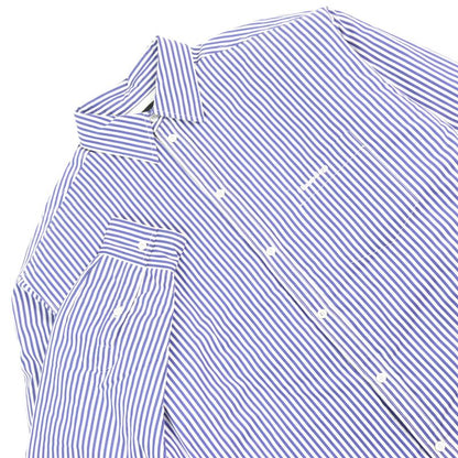 Balenciaga 21SS 642339 100% Cotton Oversized Padded Flannel Striped Long Sleeve