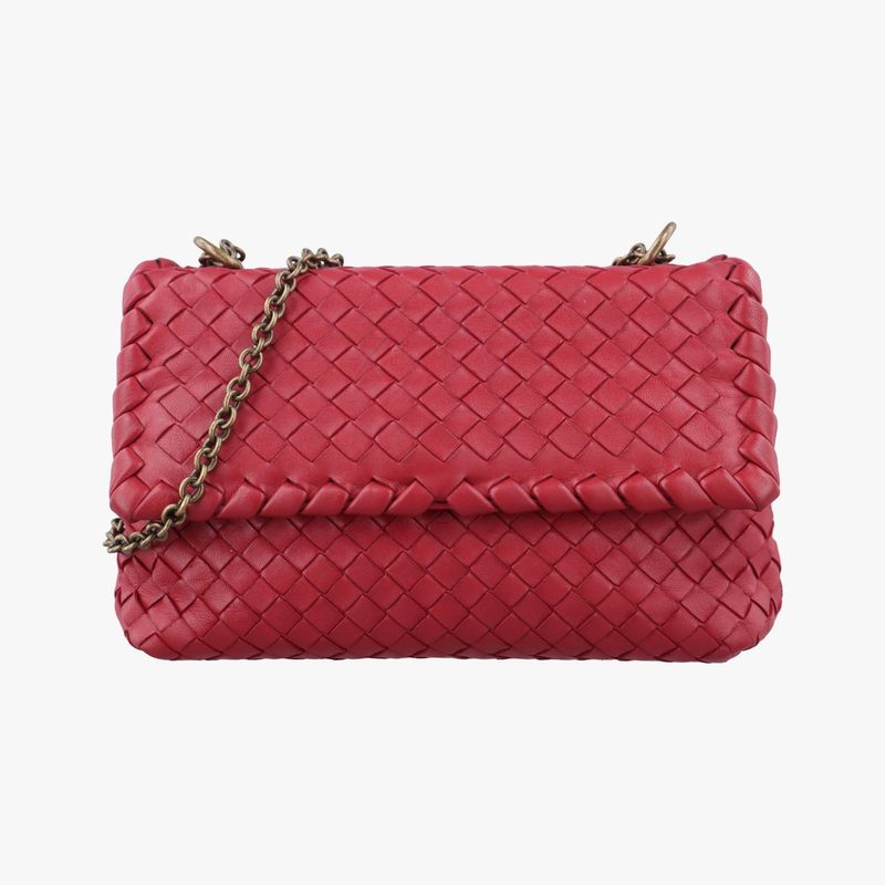 Bottega Veneta Intrecciato Olympia Red Lambskin B07197921r