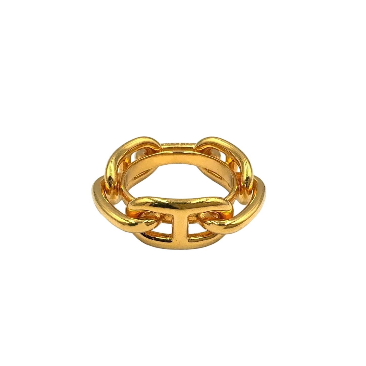 Hermes Chaine D'ancre Gold Plated Scarf Ring