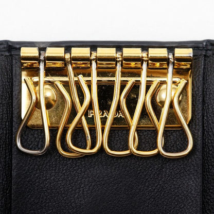 Prada Logo Hardware 6-rib Leather _ Key Case