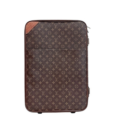Louis Vuitton Pegase 60 Monogram Leather Travel Bag Brown