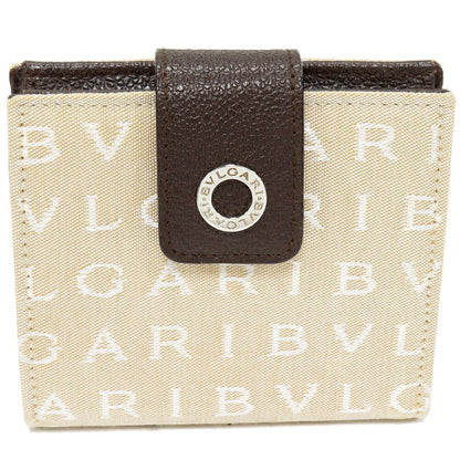 Bulgari Bifold Wallet With Coin Purse Logomania Retale Compact Wallet In PVC