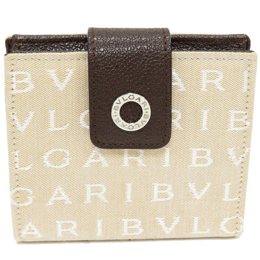 Bulgari Bifold Wallet With Coin Purse Logomania Retale Compact Wallet In PVC
