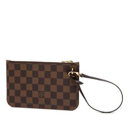 Louis Vuitton Damier Neverfull PM Attached Brown PVC Leather Women Louis Vuitton