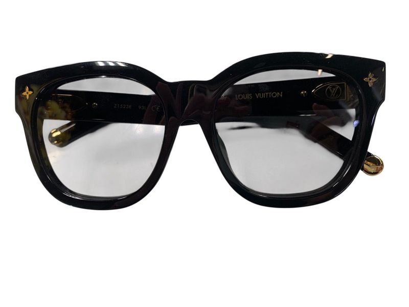 2505 Louis Vuitton Sunglass Es My Monogram Square 5417 Plastic Noir Black Gold