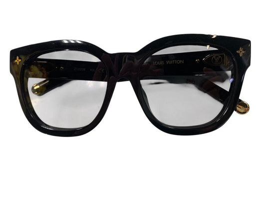 2505 Louis Vuitton Sunglass Es My Monogram Square 5417 Plastic Noir Black Gold
