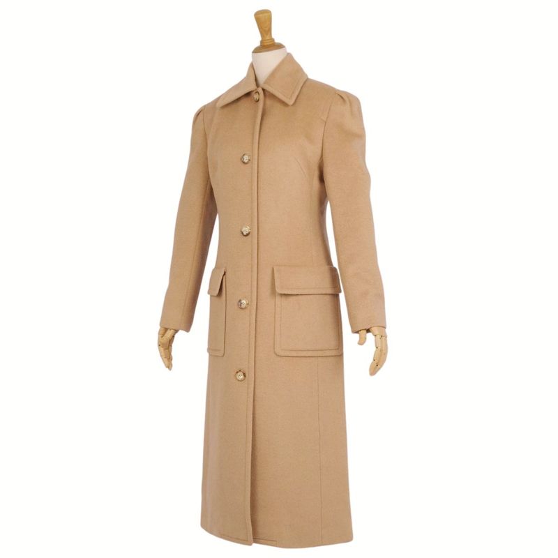 Celine Coat Long Coat Stainless Steel Collar Coat Balmain