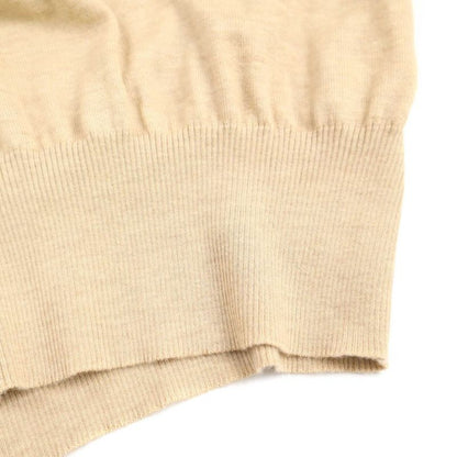 Hermes Silk Shawl Docking Cashmere Knit Sweater Beige LA