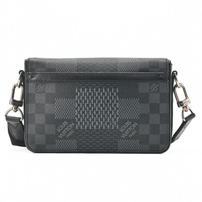 Louis Vuitton Damier Graphite Studio Messenger Shoulder Bag Black Noir Black