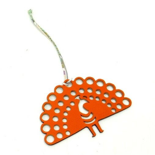 Hermes Petit Ash Bag Charm Togo Epsom Orange Gray